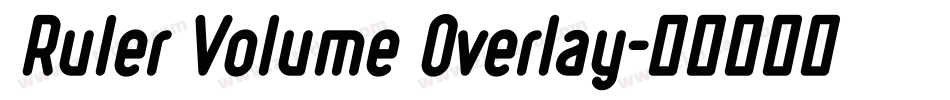 Ruler Volume Overlay字体转换